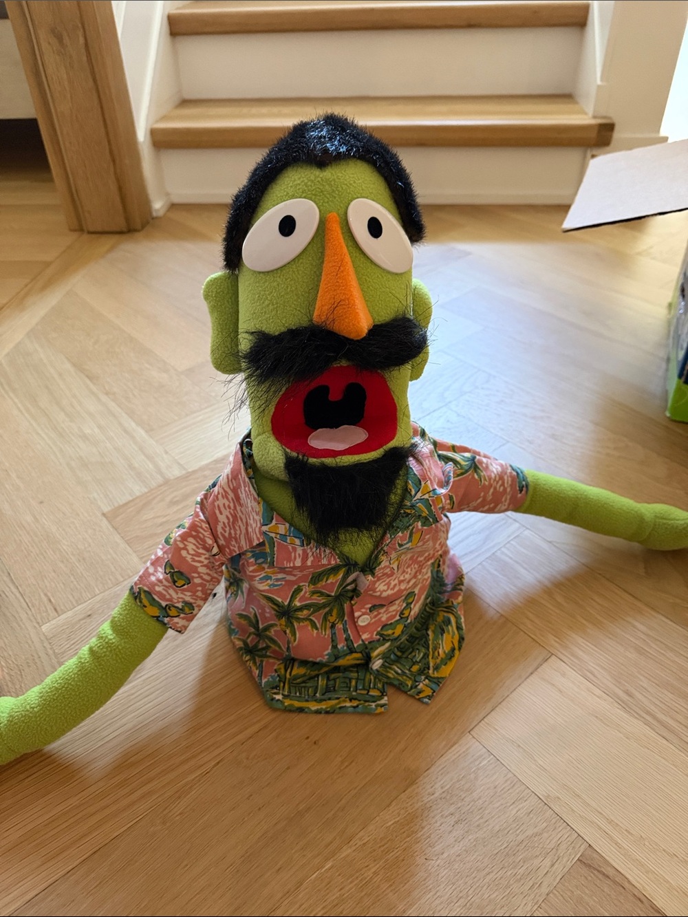 FAO Schwartz Whatnot Workshop Muppet  Puppet with Hawaiian Shirt